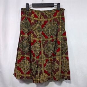 Vintage Harold's Silk Skirt Women's 10 Boho Retro 90s Y2K Artsy Festival Casual